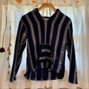 Blue and White Drug Rug Sweater